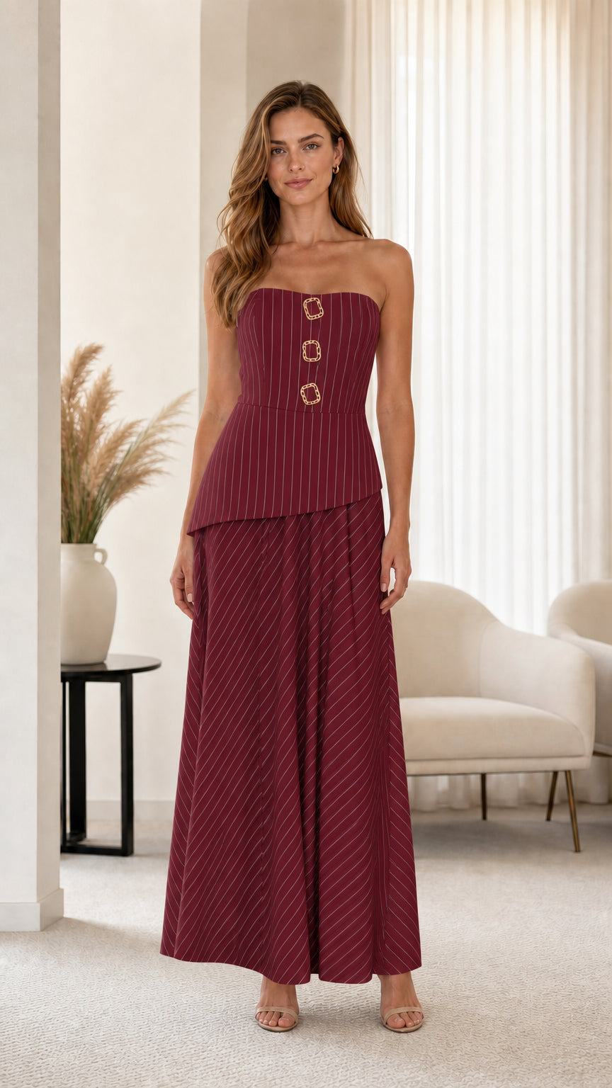Front view of burgundy color variant